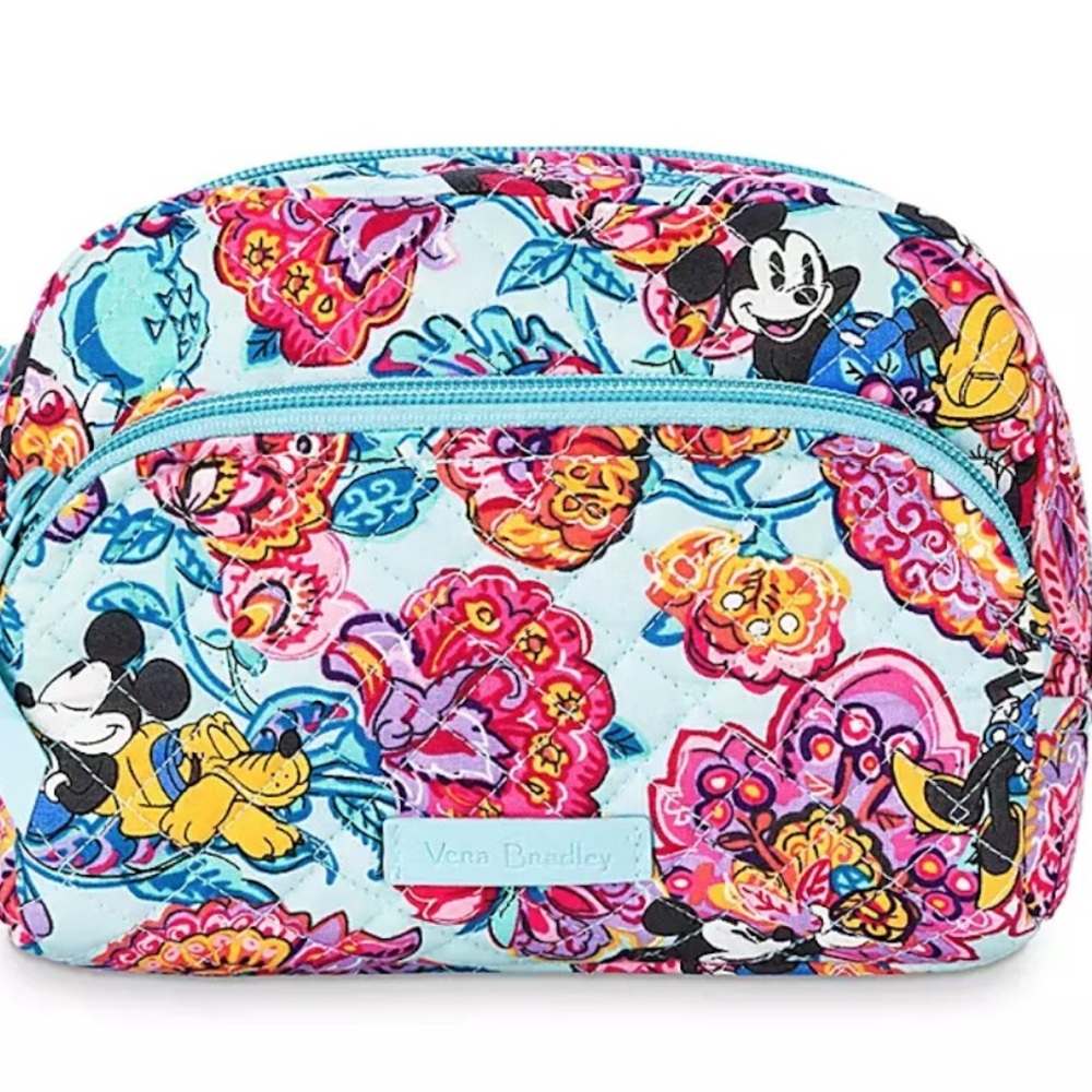 Mickey Mouse and Friends Colorful Garden Cosmetic Bag by Vera Bradley